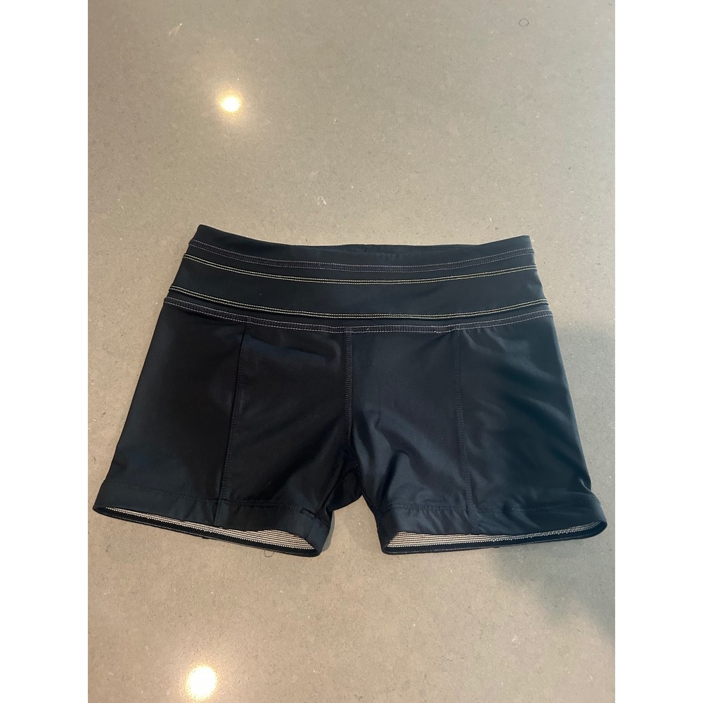 Title Nine Womens Black Athletic Compression Yoga Running Shorts‎ Size XS